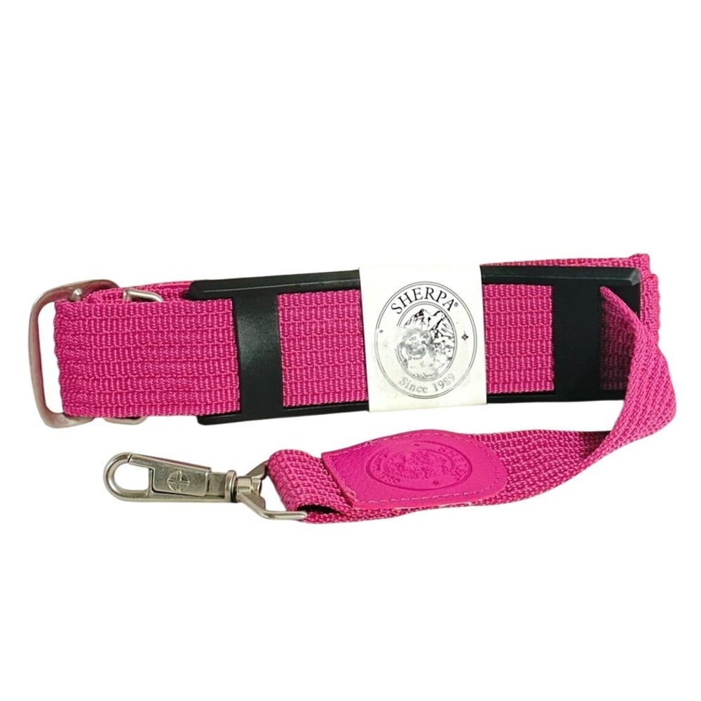 Sherpa Adjustable Pink Dog Leash Nylon Strap with Metal Clip Pet Lead One Size